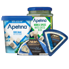 Apetina witte kaas, Castello creamy blue of danablu